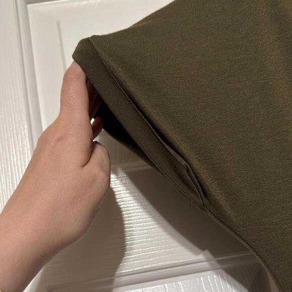 Chic Olive Green Wrap Jumpsuit - Picture 4 of 4